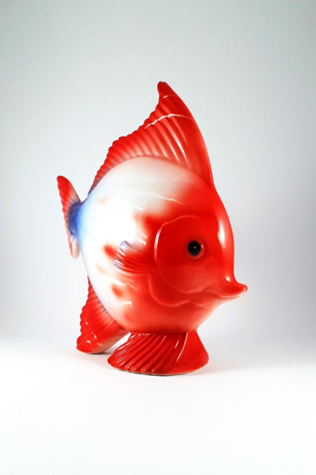 Pesce in Ceramica rosso