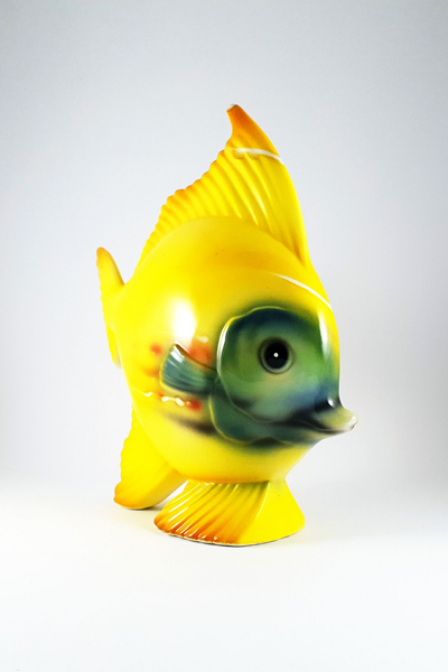 Pesce in Ceramica giallo 